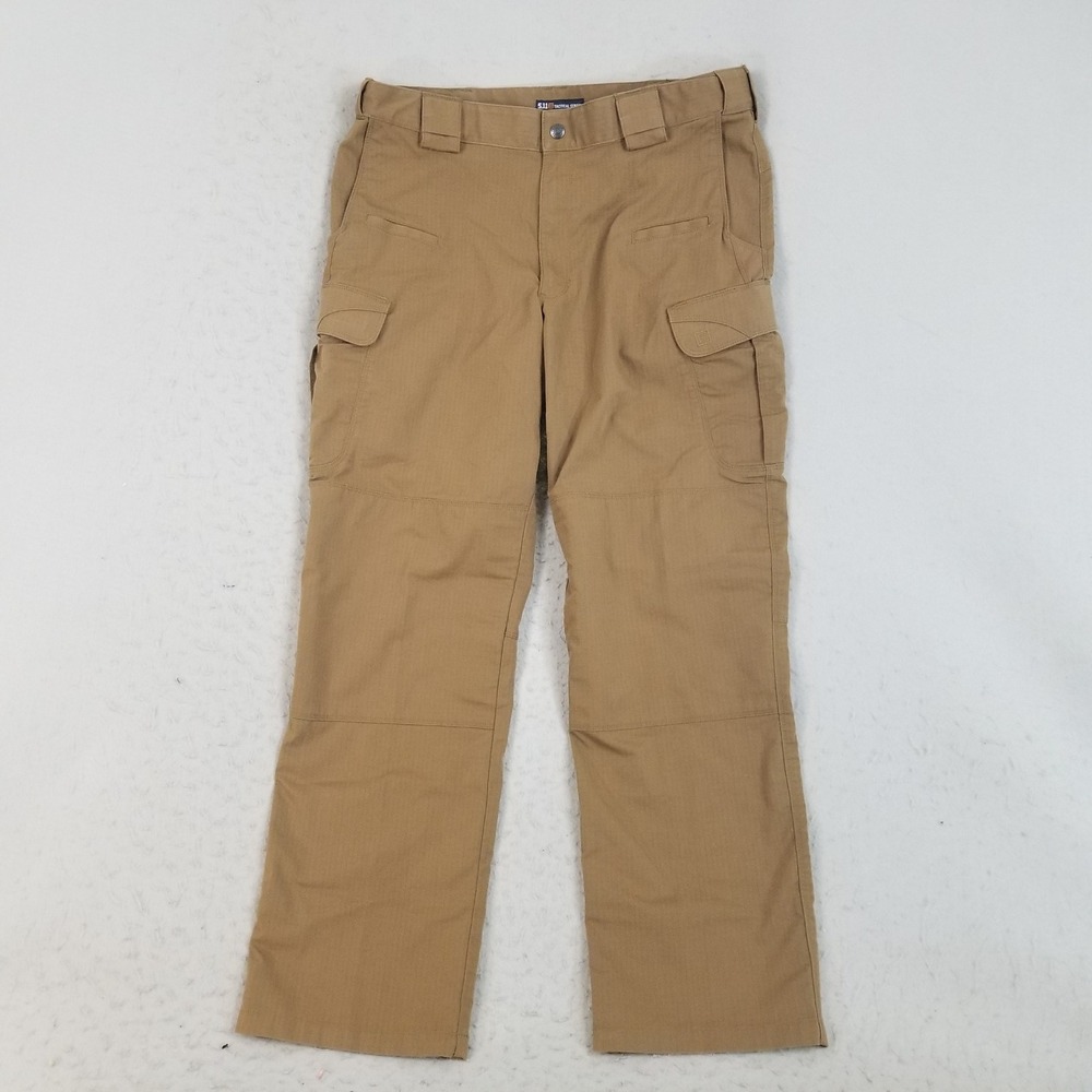 5.11 Tactical Pants Mens 36x32 Brown Ripstop Cargo Work Trousers Outdoor Utility